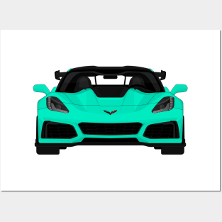 Z06 ZR1 TURQUOISE Posters and Art